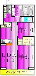 b-kubus(ビークブス) 2LDKの間取図画像