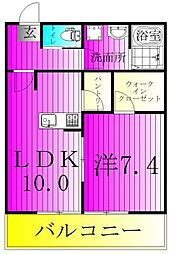 ハイセンチュリー 1LDKの間取図画像
