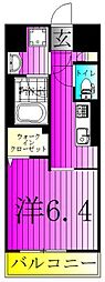 H&KKASHIWAHILLS 1Kの間取図画像