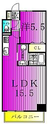 LuceVII 1LDKの間取図画像