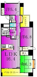 ローレルコート南柏 3LDKの間取図画像