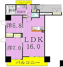 果樹園ST 2LDKの間取図画像