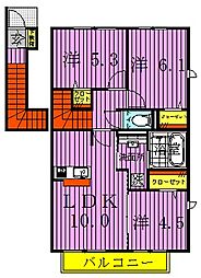 サントビーレジデンス1 3LDKの間取図画像