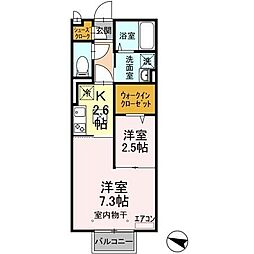 ステラコート2 2Kの間取図画像