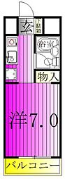 スカイコート柏 ワンルームの間取図画像