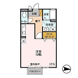 ベルドムール・CTD ワンルームの間取図画像