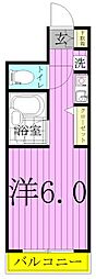 キャロット柏 ワンルームの間取図画像