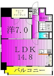 ArtGraceHill 1LDKの間取図画像