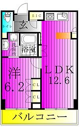 パークアクシス柏の葉 1LDKの間取図画像