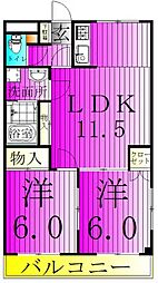 サンフィット渋谷 2LDKの間取図画像
