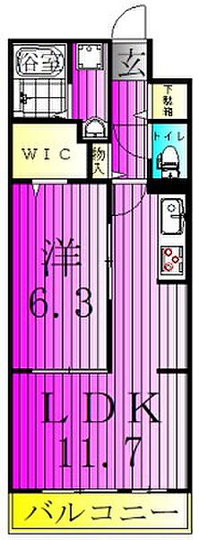 サードコート 203｜千葉県流山市東初石４丁目(賃貸アパート1LDK・2階・42.59㎡)の写真 その2