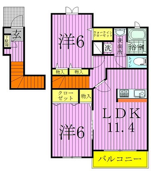 スプレン　ディード　A 201｜千葉県柏市大井(賃貸アパート2LDK・2階・59.82㎡)の写真 その2