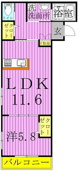 LUMINAIRE～ルミナーレ～ 205｜千葉県流山市おおたかの森南３丁目(賃貸アパート1LDK・2階・46.40㎡)の写真 その2