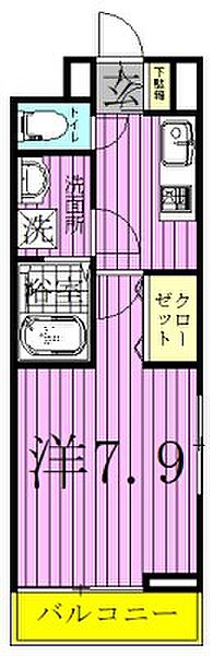 ヒルズ　ガーデン 101｜千葉県流山市向小金３丁目(賃貸アパート1K・1階・26.09㎡)の写真 その2