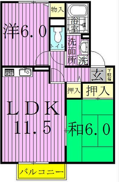 クレストC 202｜千葉県我孫子市南新木４丁目(賃貸アパート2LDK・2階・53.76㎡)の写真 その2