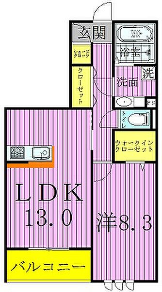 ピアチェーレI 105｜千葉県柏市小青田(賃貸アパート1LDK・1階・55.18㎡)の写真 その2