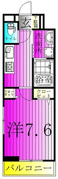 ジョリー柏 108｜千葉県柏市富里２丁目(賃貸マンション1K・1階・27.02㎡)の写真 その2