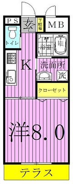 フォアサイトYUKI 203｜千葉県柏市みどり台１丁目(賃貸マンション1K・3階・29.16㎡)の写真 その2