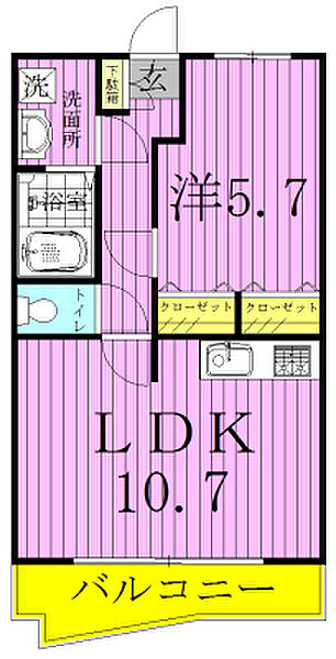 ロイヤルガーデン 305｜千葉県柏市今谷上町(賃貸マンション1LDK・3階・40.31㎡)の写真 その2