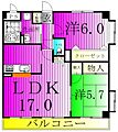ヌーベルバーグ北柏5階8.3万円