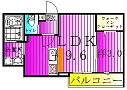 KEIAI RESIDENCE 豊四季 2階1LDKの間取り