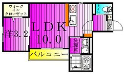 KEIAI RESIDENCE 豊四季 2階1LDKの間取り