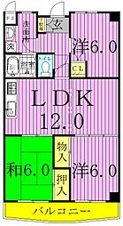 プレジオII 1階3LDKの間取り