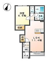 サンモール  ｜ 栃木県栃木市平井町（賃貸アパート1LDK・1階・44.52㎡） その2