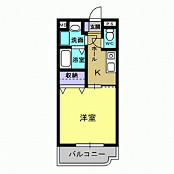 JR両毛線 佐野駅 徒歩29分の賃貸マンション 3階1Kの間取り