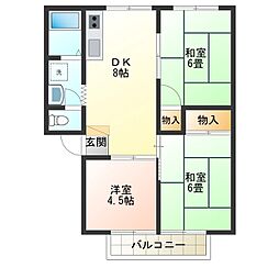 シェ・ウスイ 1階3DKの間取り