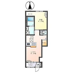 ルナ　ハウス 1階1LDKの間取り