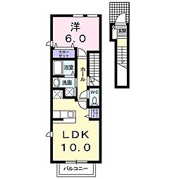 SHIINAHEIGHTS3 1LDKの間取図画像
