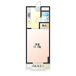 エスペランサ喜沢 ワンルームの間取図画像