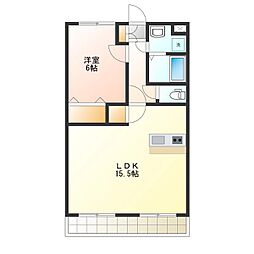 ラ・メール 1LDKの間取図画像