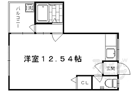 京都府京都市右京区太秦森ケ前町（賃貸マンション1R・4階・28.98㎡） その2