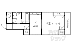 リバティIII 1-B ｜ 京都府京都市西京区樫原平田町（賃貸マンション1DK・2階・36.10㎡） その2