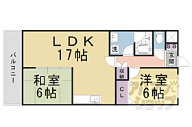 キャトルブランシュ 205 ｜ 京都府京都市西京区山田北山田町（賃貸マンション2LDK・2階・58.00㎡） その2