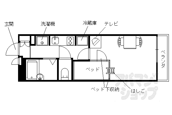 レオパレス華 109｜京都府京都市西京区牛ケ瀬新田泓町(賃貸マンション1K・1階・20.81㎡)の写真 その2