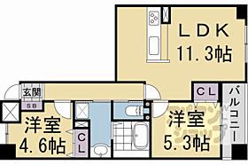 京都府京都市右京区西院南高田町（賃貸マンション2LDK・4階・55.30㎡） その2