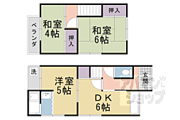 JR山陰本線 馬堀駅 徒歩9分の賃貸一戸建て 3DKの間取り