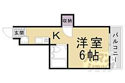 レスポワールユキオ 1Kの間取図画像
