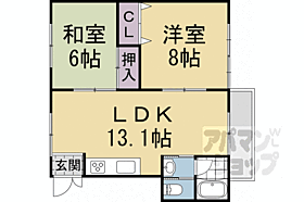 京都府京都市右京区梅ケ畑広芝町（賃貸アパート2LDK・2階・54.61㎡） その1