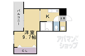 プランドール 308 ｜ 京都府京都市西京区桂野里町（賃貸マンション1R・3階・26.83㎡） その2