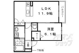 京都府京都市右京区梅津林口町（賃貸アパート1LDK・2階・44.22㎡） その2