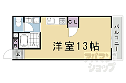 ドルミマンション 1階ワンルームの間取り