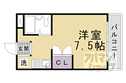 レヴァン朝日 3階1Kの間取り