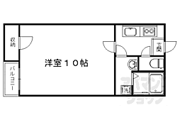 JR山陰本線 嵯峨嵐山駅 徒歩6分の賃貸アパート 1階1Kの間取り