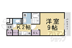 JR山陰本線 花園駅 徒歩5分の賃貸マンション 5階1Kの間取り