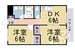 立志館 2DKの間取図画像