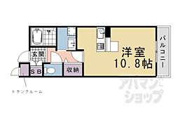 ル・ソレイユ桂川 1階1Kの間取り
